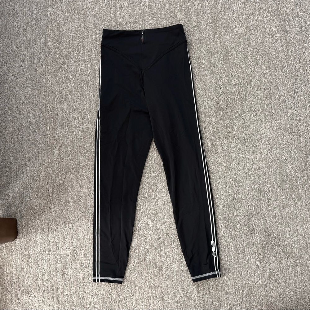 Adam Selman Sport - Black Leggings with Side Stripes